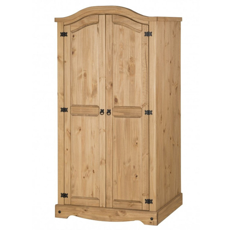 Mexican Pine 2 Door Wardrobe Flatpack Furniture Quick Delivery